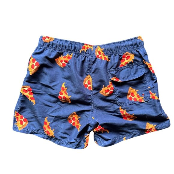 Pizza Board Shorts Swim Trunks Mens Mediu Blue All Over Surf Beach Skate Molokai - Picture 2 of 3